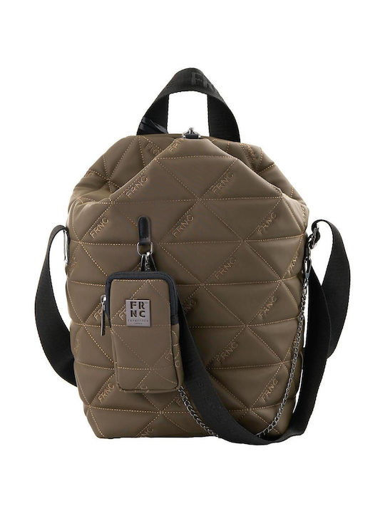 FRNC Damen Tasche Rucksack Khaki