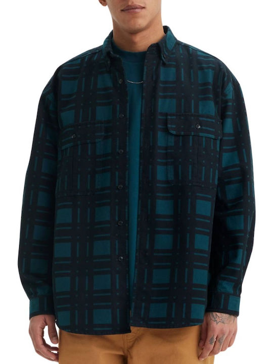Levi's Long-sleeved Cotton Shirt Checked Black