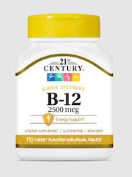 21st Century Витамин B-12 2500mcg Бързоразтворим Витамин B-12 110 таблетки