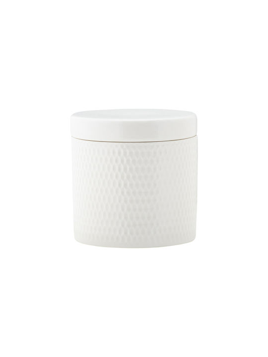 Maxwell & Williams Vase General Use with Lid made of Porcelain White 600ml