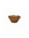 Ready Serving Bowl Round Wooden Black with Diameter 22.5cm 2pcs