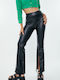 Women's Fabric Trousers Loose Fit Black