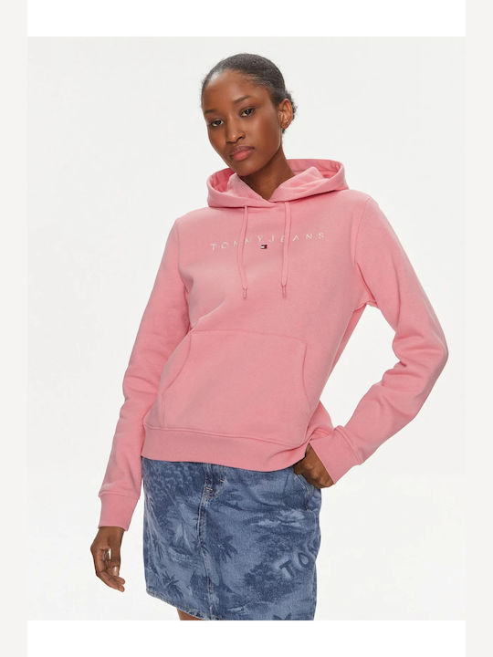 Tommy Hilfiger Women's Long Hooded Sweatshirt Ballet Pink