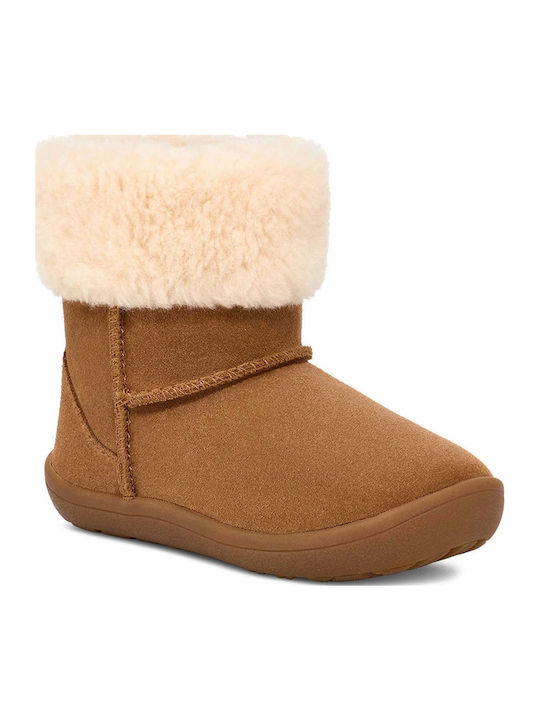 UGG Sammee Suede Παιδικές Μπότες με Σκρατς Καφέ
