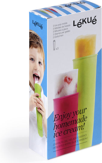 Lekue Silicone Ice Cream & Ice Lolly Baking Pan 3pcs