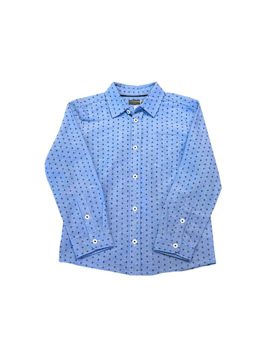 Canada House Kids Polka Dot Shirt Light Blue