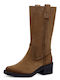 Leder Damenstiefel Cowboy Braun