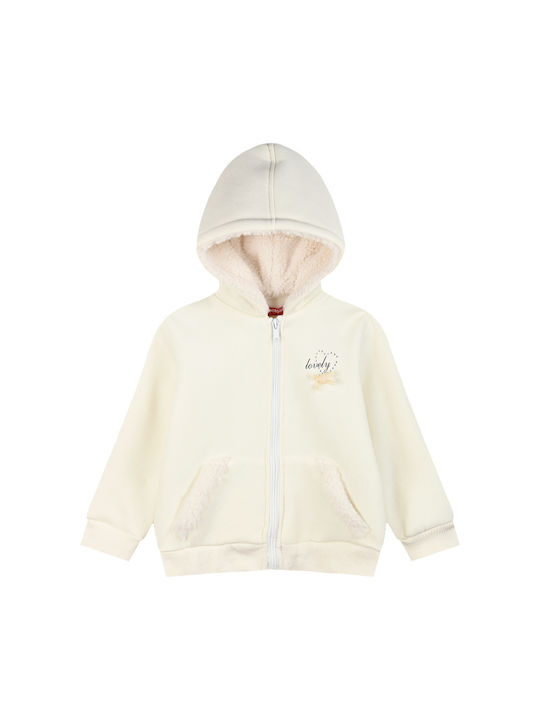 Energiers Kids Cardigan with Hood Ecru