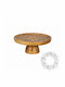 Ready Τουρτιέρα Ξύλινη με Πόδι Καφέ 30x30x12.5εκ.