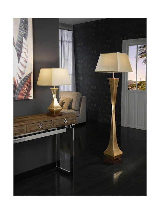 Deco Φωτιστικό Δαπέδου Υ172xΜ43εκ. με Ντουί για Λαμπτήρα E27 Χρυσό