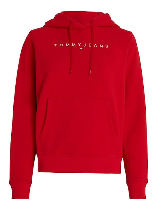 Tommy Hilfiger Lung Hanorac pentru Femei Cu glugă Deep Rouge