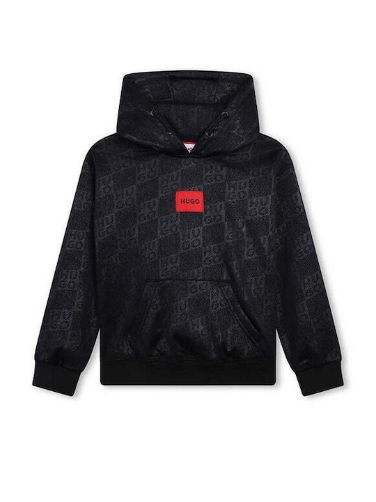 Hugo Boss Kinder Sweatshirt mit Kapuze Schwarz