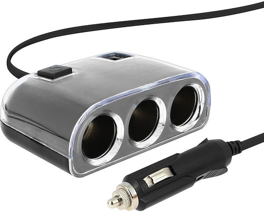Cigarette Lighter Charger 3x Lighter Socket + 2x Usb Sockets