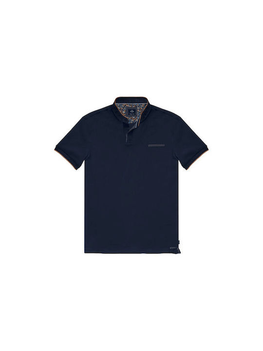 Double Men's Short Sleeve Blouse Navy