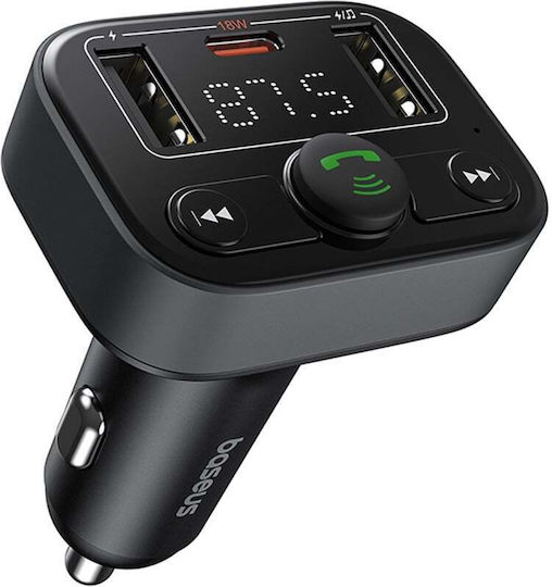 Baseus FM Transmitter Αυτοκινήτου S09 Lite Series με USB / Bluetooth