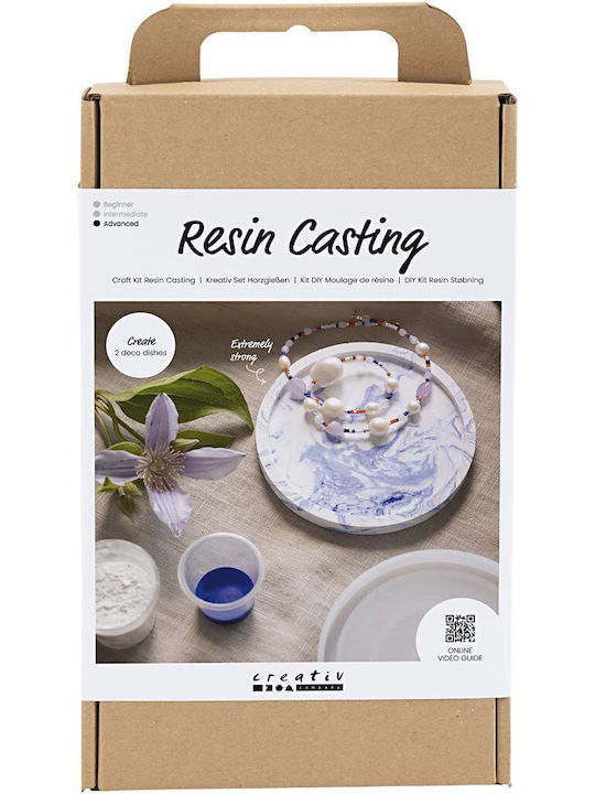 Craft Kit Resin Casting Round Tray Marbling 977687