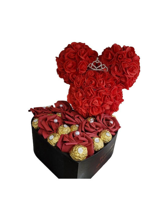 Schachtel mit Synthetischen Rosen Pralinen Minnie