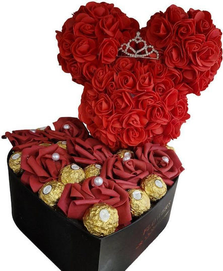 Box of Synthetic Roses Chocolates Minnie