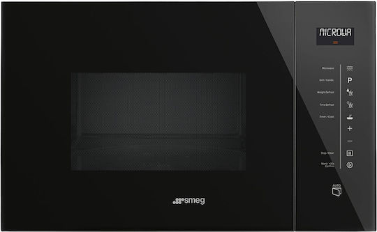 Smeg Cuptor cu microunde încorporat cu Grill 26lt Negru
