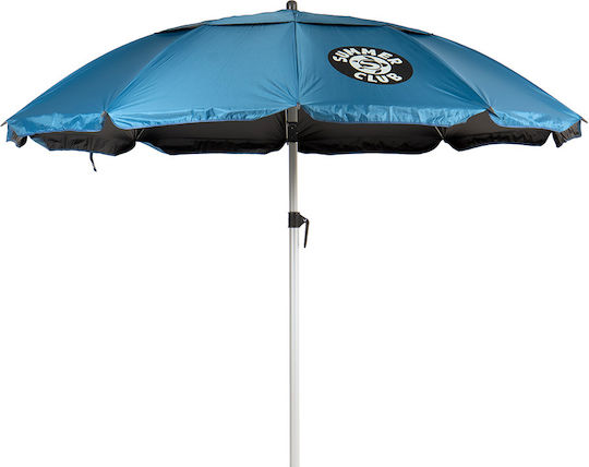 Unigreen Umbrelă de Plajă Pliabilă cu Diametru de 2m Bej