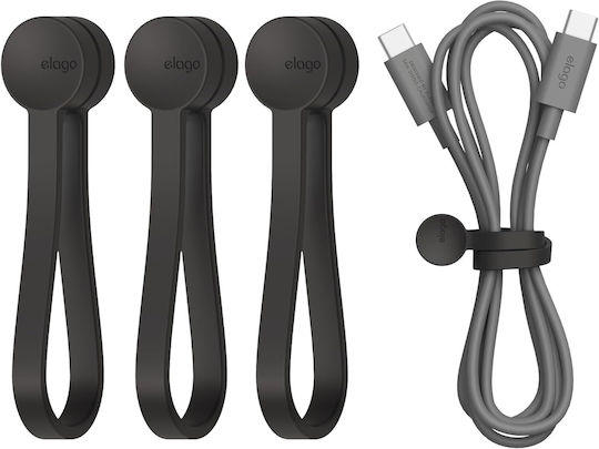 Elago Magnetic Kabelclips-Organizer 3Stück Schwarz