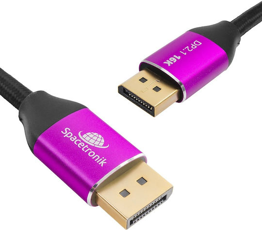 Spacetronik Cable DisplayPort male - DisplayPort male 5m Μαύρο