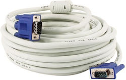 Vga To Vga Cable Male To Male 20m Shielded White