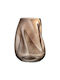 Bloomingville Vază Decorativă Sticlă Maro 26cm 1buc