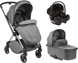 Kikka Boo Lanah Adjustable 3 in 1 Baby Stroller Suitable for Newborn Grey