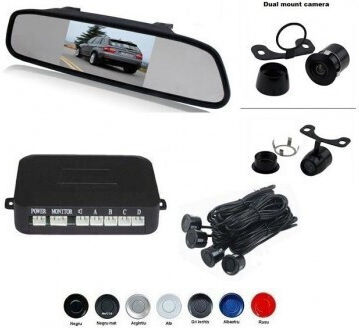 Auto-Parksystem mit Kamera und 4 Sensoren 22mm in Schwarz Farbe
