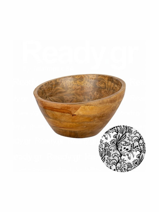 Ready Wooden Salad Bowl Brown 30x30x17.5cm