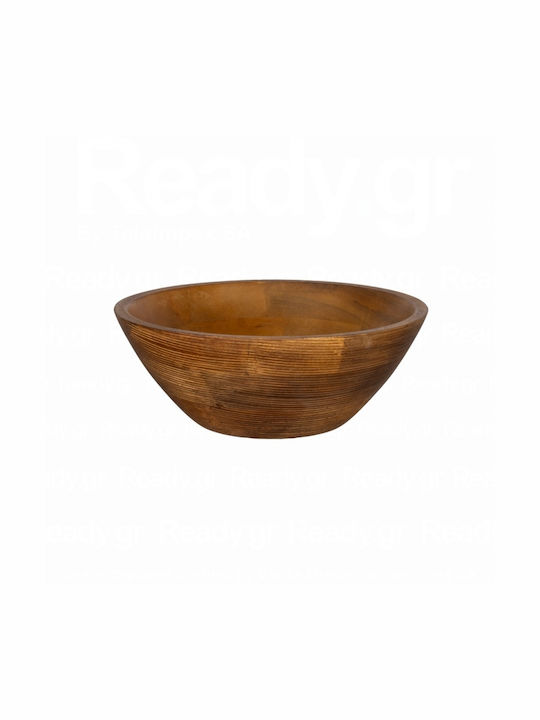 Ready Σαλατιέρα Ξύλινη Καφέ 30x30x11.5cm 2τμχ