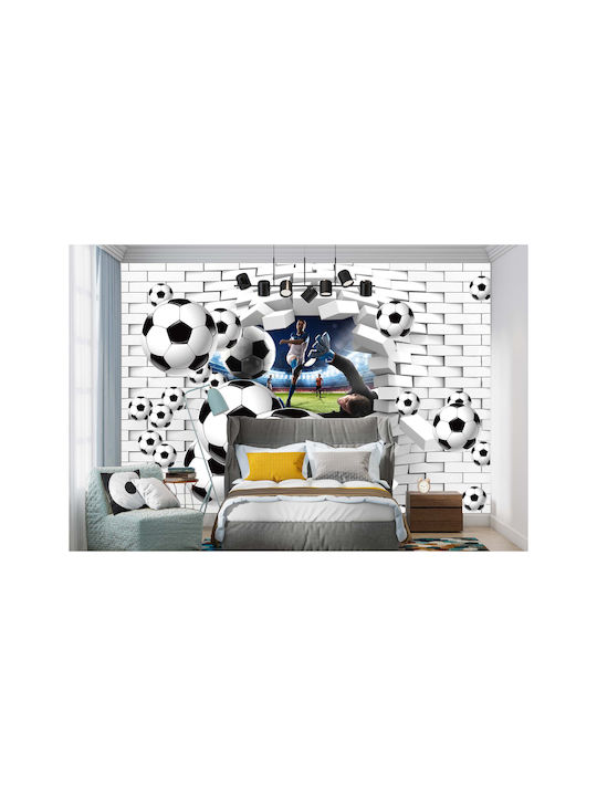 Mural de perete 3D cu fotbal pentru copii și adolescenți, 148x220