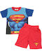 Superheroes Kids' Pajamas Summer Red