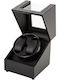 Leather Watch Winder 2 with Transparent Cap Black