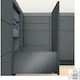 Blum Legrabox F Metall-Schubladenseiten Höhe 25,7cm Tiefe 50cm Anthrazit