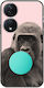 Bubblegum Gorilla Honor 90 Smart 5g Black Tpu Μαύρη Σιλικόνη