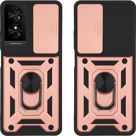 Ring Armor Campro Sonique Case for TCL 50 SE Rose Gold