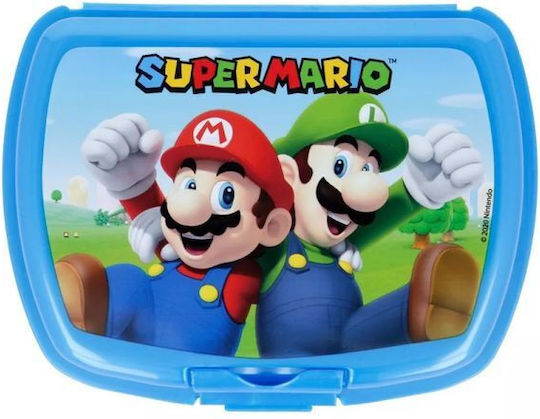 Super Mario Πλαστικό Παιδικό Δοχείο Φαγητού 16 x 12 x 5εκ.
