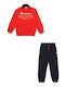 Kids Sweatpants Set Red 2pcs