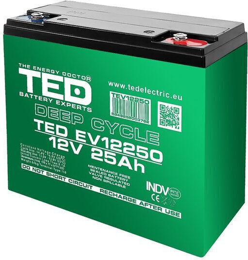 12V Electric Vehicle Battery 25 Ah AGM VRLA SLA MF