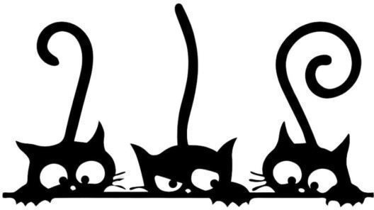 Krodesign Three Cats Metal Wall Decoration 60 Cm Thickness 1.5 Mm
