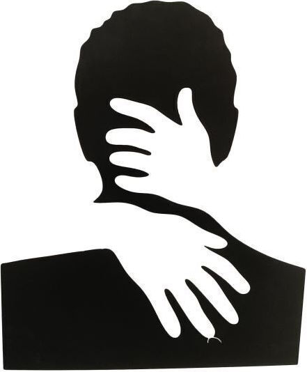 Krodesign Wall Decoration Man Silhouette 2 Size 48x41 Cm Black