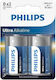 Set 2 Baterii Philips Lr20 D Ultra Alcaline