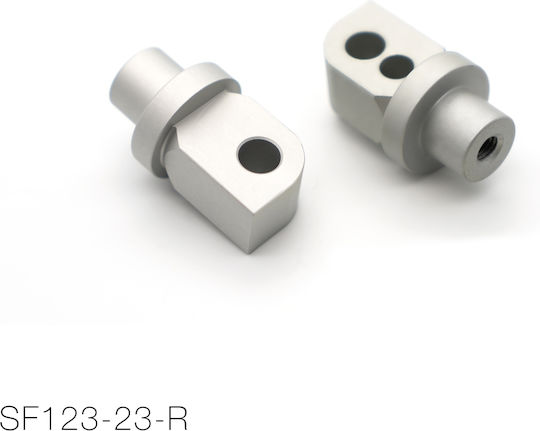 Barracuda Footpeg Единична Стойка Мотоциклетна В Сребрист Цвят SF123-23-R