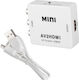 Mini Av Rca La Hdmi Vga Zola Full Hd 1080p Stereo Video Audio Usb Cablu De Alimentare Alb