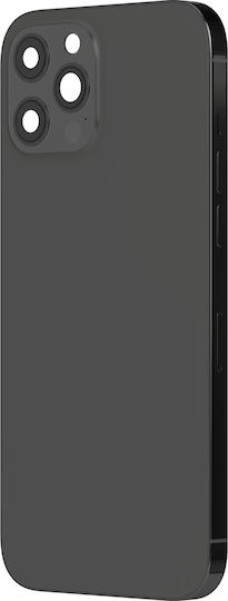 Clappio Frame + Battery Cover Iphone 12 Pro Graphite Grey Rear Window Dark Grey