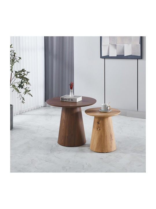 Round Side Table Tango Wooden Natural Color 40x40x40 cm