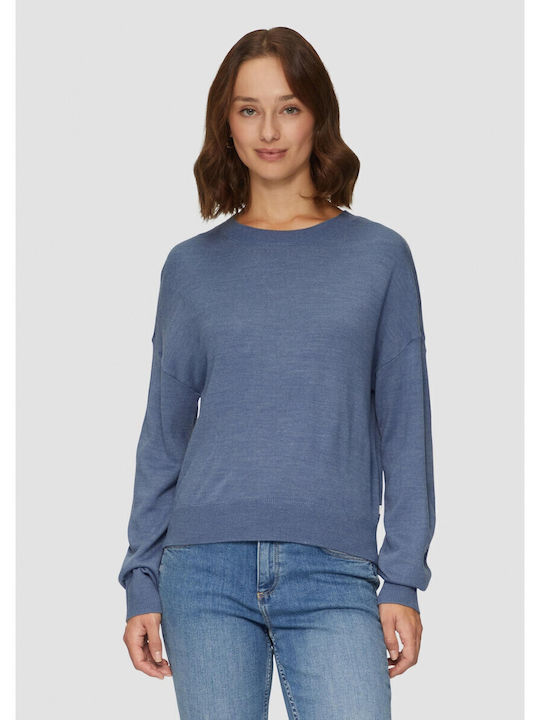Women's Long Sleeve Crop Sweater Blue