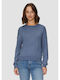 Women's Long Sleeve Crop Sweater Blue